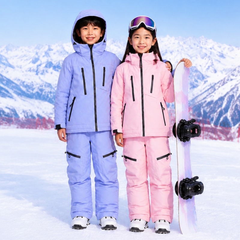 Outdoor Sport Waterproof Pants - Winter warme capuchonjas broek jongens sneeuwpakken