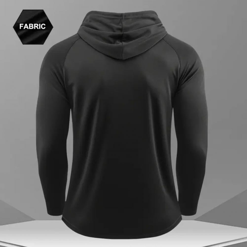 Outdoor Sport Hoodie - Sneldrogende herenhoodie met lange mouwen, zweetafvoerend