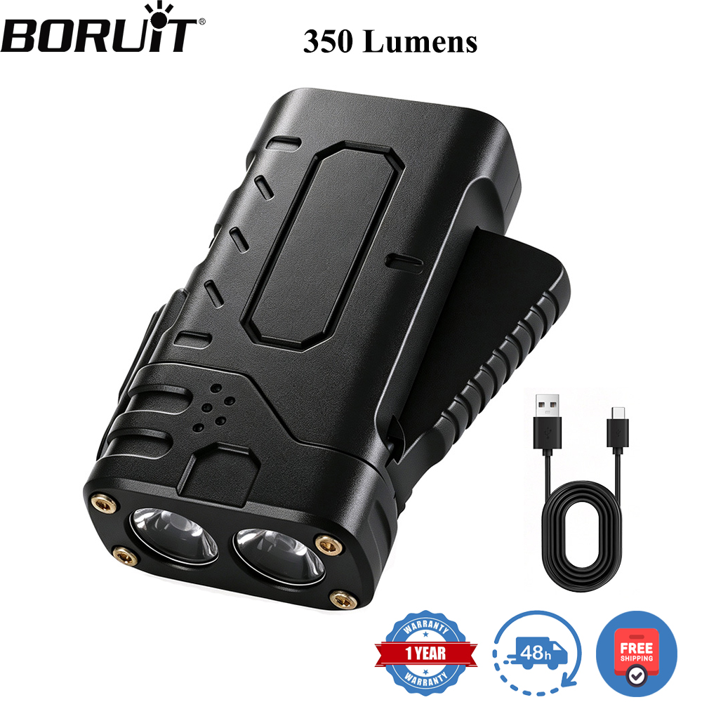 Outdoor Sport Gear - BORUIiT Handkruk EDC LED-zaklamp Type-C Oplaadbare
