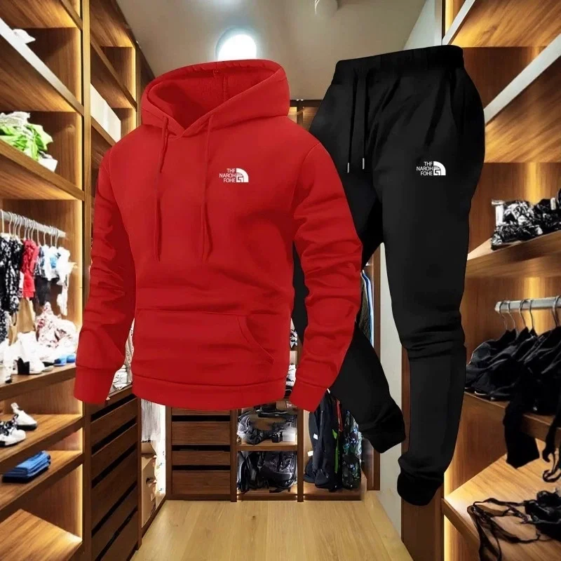 Outdoor Sport Hoodie - Heren herfst- en winterpatroon casual tweedelig